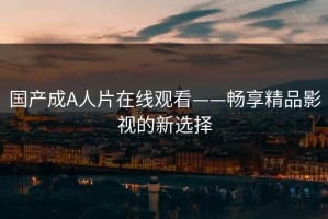 国产成A人片在线观看——畅享精品影视的新选择