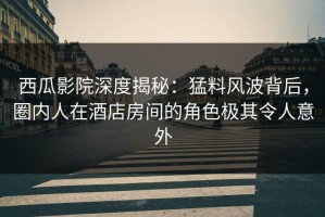 西瓜影院深度揭秘：猛料风波背后，圈内人在酒店房间的角色极其令人意外